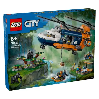 LEGO City 60437 Helikopter v postojanki raziskovalca džungle