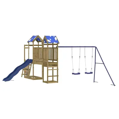 vidaXL Zunanje igralo impregnirana borovina