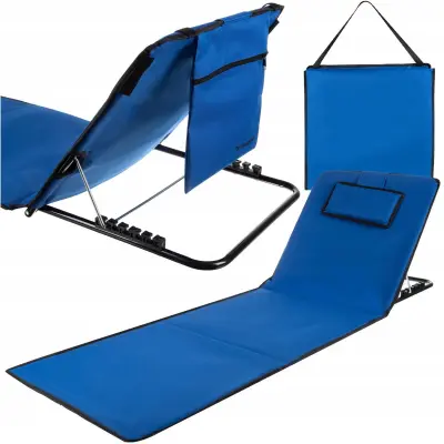 Oxford podloga za na plažo z nastavljivim naslonjalom + blazina 150x50cm