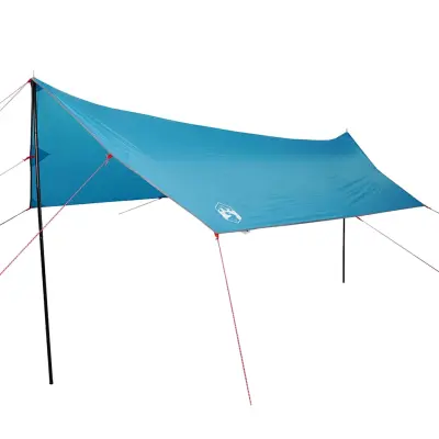 vidaXL Ponjava za kampiranje modra 460x305x210 cm vodoodporna