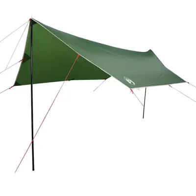 vidaXL Ponjava za kampiranje zelena 460x305x210 cm vodoodporna