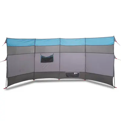 vidaXL Vetrobran za kampiranje moder 366x152x152 cm vodoodporen