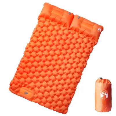 vidaXL Samonapihljivo ležišče za kampiranje 2 osebi oranžno