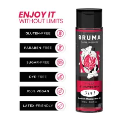 MASAŽNO OLJE Bruma Hot Oil Strawberry 3in1