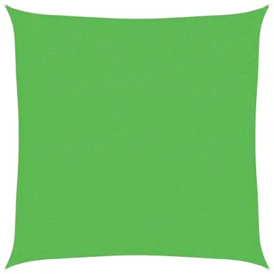 vidaXL Senčno jadro 160 g/m² svetlo zeleno 3x3 m HDPE