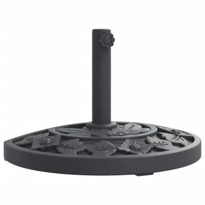 vidaXL Podstavek za senčnik za Ø38 / 48 mm palice 9 kg polkrožen