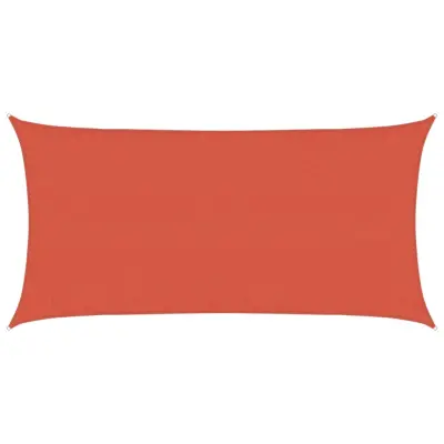 vidaXL Senčno jadro 160 g/m² terakota 3x6 m HDPE