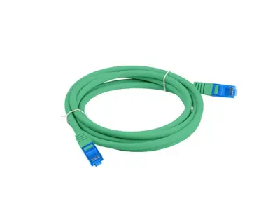 LANBERG PATCHCORD S/FTP CAT.6A 1M GREEN LSZH CCA (FLUKE PASSED) PCF6A-10CC-0100-G