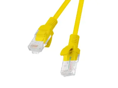 Omrežni kabel Lanberg PCU5-10CC-0200-Y (RJ45 - RJ45 ; 2m; UTP; rumen)