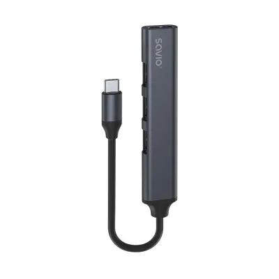SAVIO HUB USB-A - 3 X USB-A 2.0, 1 X USB-A 3.0, SIVA AK-70
