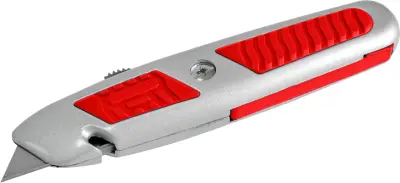 NOŽ Z ZAMENJLJIVIM REZILOM GUMIJAST ROČAJ 62MM