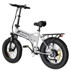KOOLUX BK10S Električno kolo 250W 25km/h 20"*4.0 Fat bike 48V/13Ah zložljivo kolo - srebrno
