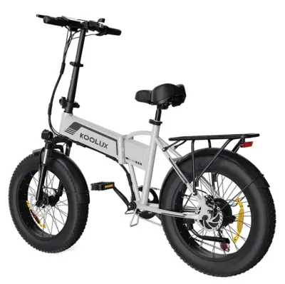 KOOLUX BK10S Električno kolo 250W 25km/h 20"*4.0 Fat bike 48V/13Ah zložljivo kolo - srebrno