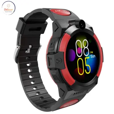 iWear LT32 Durable 4G Sim GPS sledenje IP67 Otroška ura in telefonski klic s kamero za klepet črna/rdeča