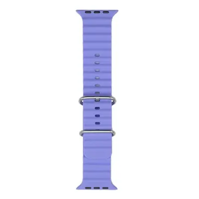 iWear S1 Grooved Soft Silicone 20 mm pas za Apple Watch 49 mm / 45 mm / 44 mm / 42 mm Lila