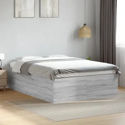 vidaXL Posteljni okvir siva sonoma 140x200 cm inženirski les