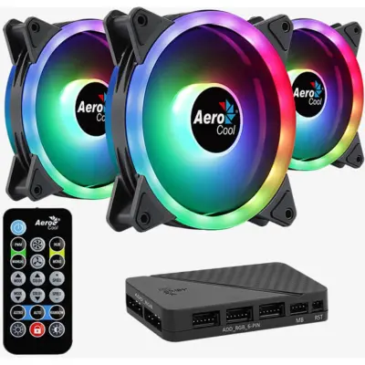 AEROCOOL PGS DUO 12 PRO ARGB VENTILATOR (3x120)