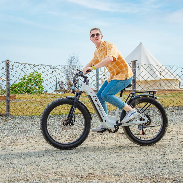 Shengmilo MX06 Ctà Bici Elettrica 26*3 Bici Elettrica Per Pneumatici Grassi 1000W 48V 17.5AH Batteria Bicicletta Elettrica Mountainou Per Adulti - Foto 9