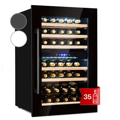 Klarstein Vinsider 35D Onyx Edition, vgradna vinska omara, razred energetske učinkovitosti G