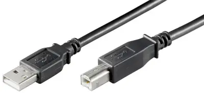 MicroConnect Kabel USB A-B 2.0, 5m, črn 480Mbps