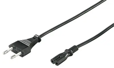 MicroConnect Napajalni kabel C7, 1,8m črn
