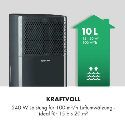 Klarstein DryFy 10 razvlažilnik zraka, Antracit