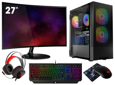 VIST Gaming Ryzen 7 5700G/32GB/RX VEGA8/SSD 1TB M.2/WiFi/LCD 27 gaming namizni računalnik