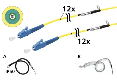 Metz Connect univerzalni kabel 12xOS2, LC-LC, 100m 152U129JJJ5100G