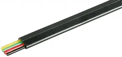Wentronic ploščati telefonski kabel 100 m R. sw,4-žični 50253