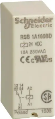 Schneider Electric Vtični rele 24V DC RSB1A160BD