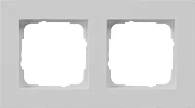 Pokrovni okvir Gira 2-f. ploščat, siv 0212375