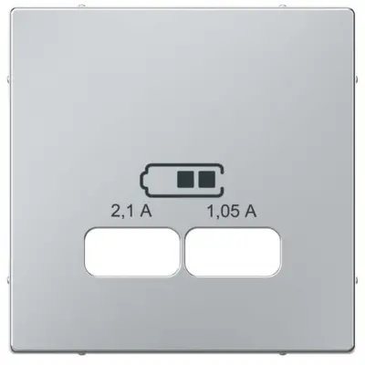 Merten Aluminijasta osrednja plošča za polnilni vložek USB MEG4367-0460