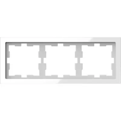 Merten okvir 3f.crystal white D-Life glass MEG4030-6520