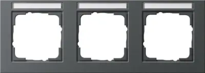 Pokrovni okvir Gira 3f. anth horizontalni, lomljiv 109323