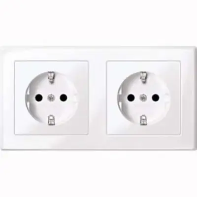 Merten SCHUKO vtičnica aws/gl dvojna MEG2328-1425