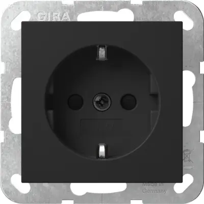 Gira Schuko vtičnica črna 4755005