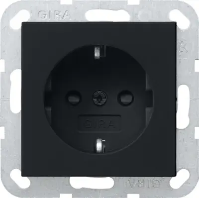 Gira SCHUKO vtičnica črna 0453005