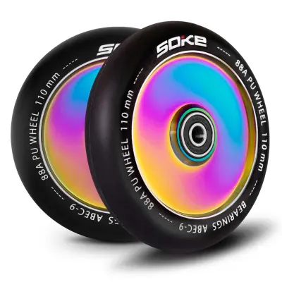 110 mm Scooter Wheels Full Rainbow 2 PCS