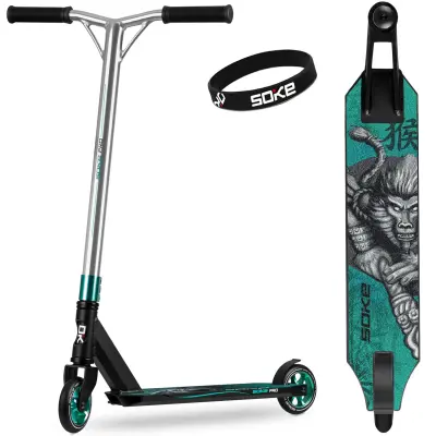 Konkurenčni skuter Soke Pro Silver-Turquoise