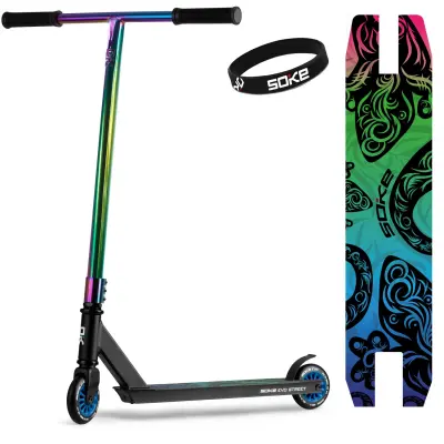 Tekmovalni skuter Soke Evo Street Black Rainbow