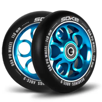 110 mm Scooter Wheels Blue 2 PCS.