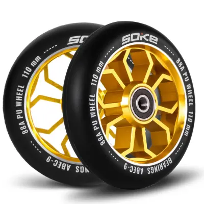 110 mm Scooter Wheels, zlata 2 pc.