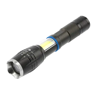 LED ROČNA SVETILKA SOS/ZOOM 8W 800LM 6400K IP44 AC AAA 3X1,5V