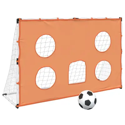 vidaXL Otroški nogometni gol s ponjavo in žogo 182x62x118 cm