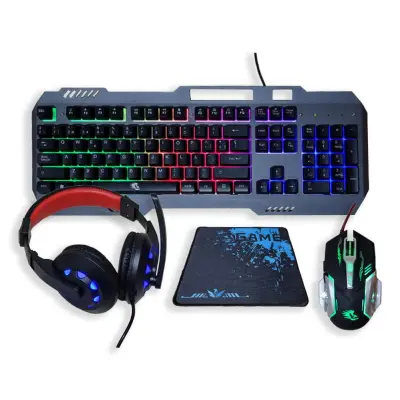 Gaming komplet RGB LED računalniška tipkovnica USB miška in slušalke