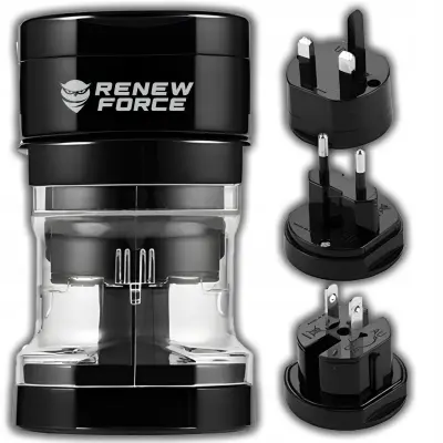 Set univerzalnih električnih potovalnih adapterjev vtič EU all in one cel svet črn