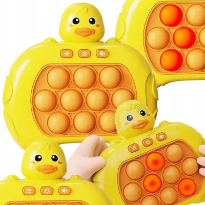 Silikonski POP IT antistresna igralna konzola rumena DUCK Game