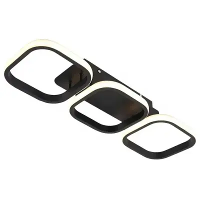 Moderna stropna nadometna LED svetilka 33W 52cm 4500K črna