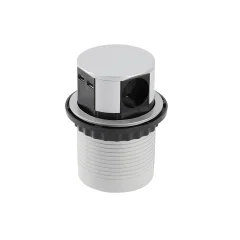 Vgradna vtičnica 3 X ŠUKO in 2 X USB s kablom 1,5 m srebrna COMFORT