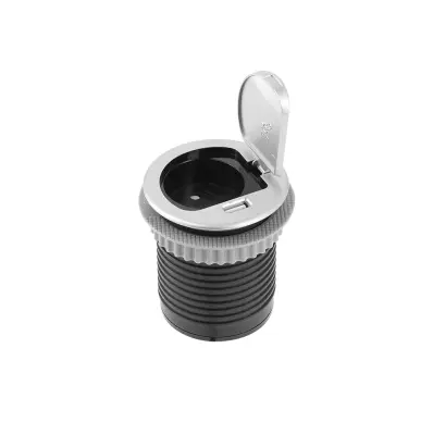 Vgradna vtičnica 1 X ŠUKO in 1 X USB z 1,9m kablom siva polnilec mini